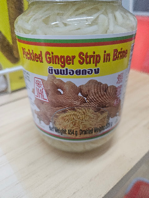 Jhl pickled Ginger strip in Brine 454g