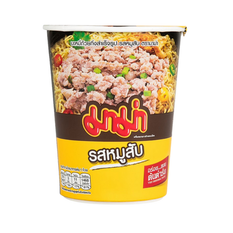 Mama cup instant noodle mince pork flavour 60g